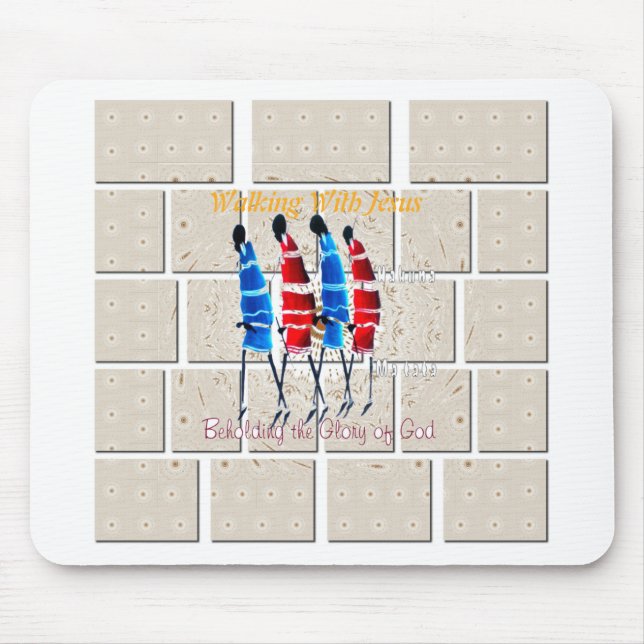 Mousepad Maasai Morans Christian Art Impressão (Frente)