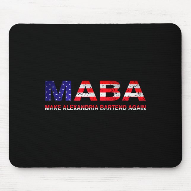 Mousepad Maba Make Aoc Andria Ocasio-cortez Bartend Again U (Frente)