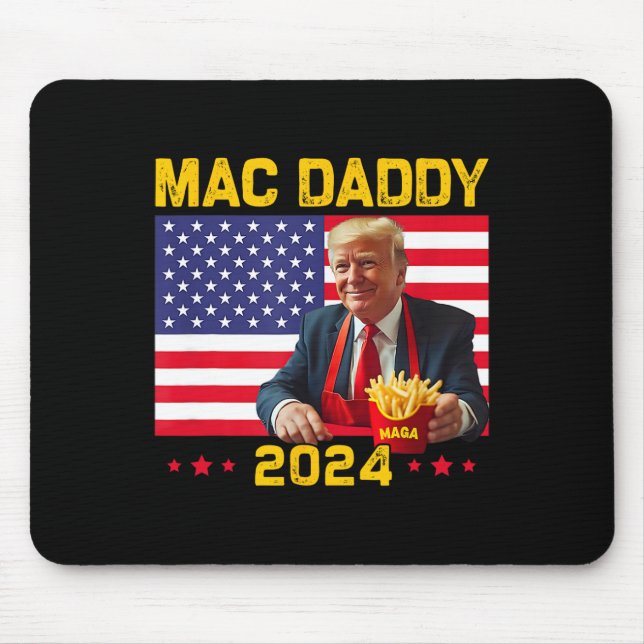 Mousepad Mac Pai Engraçado Fazer Trump Fries Mega Donald Tr (Frente)
