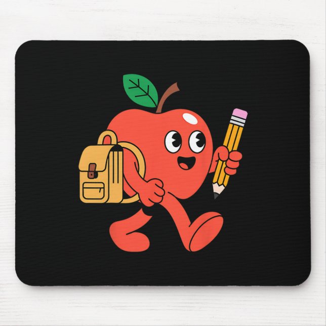 Mousepad Maçã Fofa Voltando à Escola  (Frente)