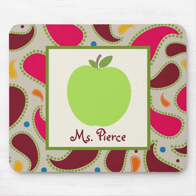 Mousepad Maçã Verde / Professora Paisley (Frente)
