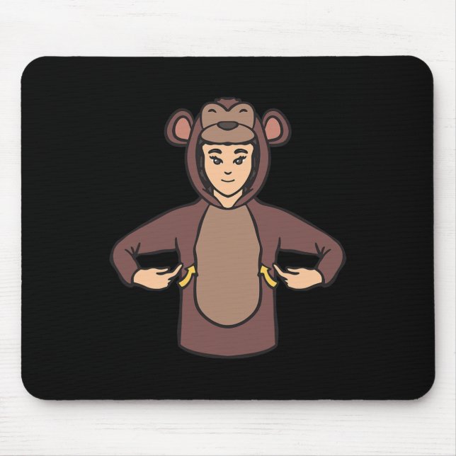 Mousepad Macaco ASL Gesto de Mão surdo Audição Perda de Ouv (Frente)