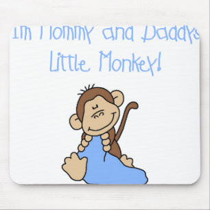 Mousepad Macaco azul das mamães e do pai
