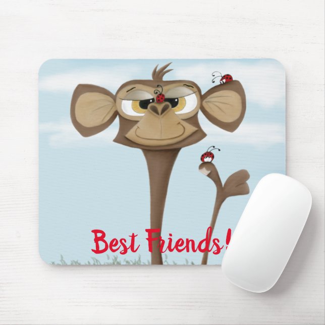 Mousepad Macaco bobo e Damybugs (Com mouse)