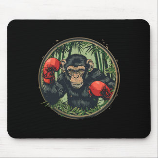 Mousepad Macaco Boxeador Com Luvas de Boxe Kickboxing Engra