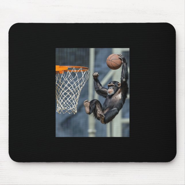 Mousepad Macaco Chimpanzé Esqueleto Gráfico Engraçado  (Frente)