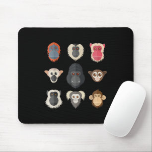 Mousepad Macaco Chimpanzé Gorila Macaco Aranha Esquilo M