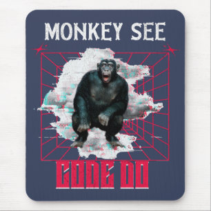Mousepad Macaco Consulte Código Do Funny Web Developer