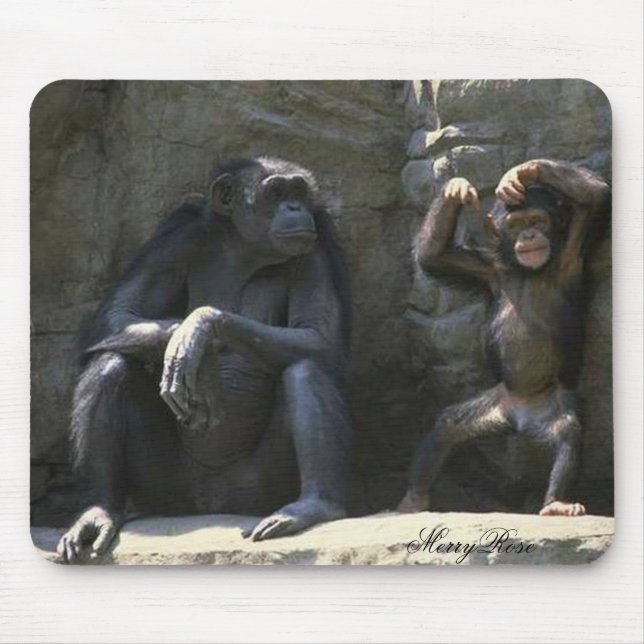 Mousepad Macaco da mamã & do bebê (Frente)