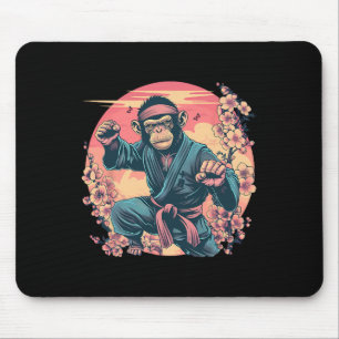 Mousepad Macaco de Karatê Sakura Jiu-jitsu Mma Artes Marcia