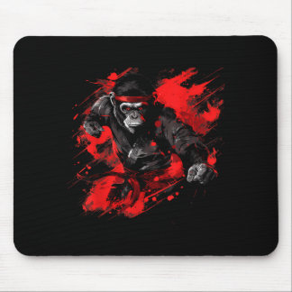Mousepad Macaco de Kickboxing Artes Marciais Judô Taekwondo