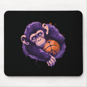 Mousepad Macaco Esqueleto Arte Desenho Animal Amante do Esq
