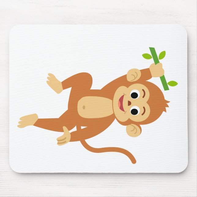 Mousepad Macaco Fofo com Bambu (Frente)