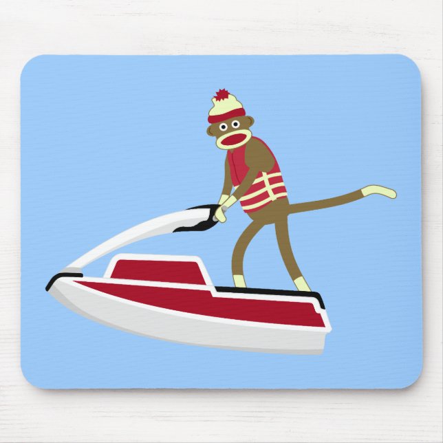 Mousepad Macaco Jetski da peúga (Frente)