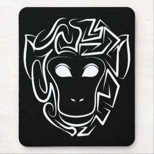 Mousepad Macaco preto e branco tribal