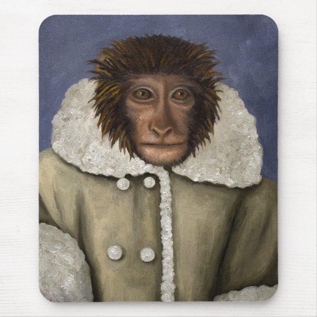 Mousepad Macaco que veste a jaqueta (Frente)
