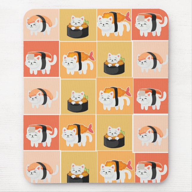 Mousepad macaco-rato sushi (Frente)