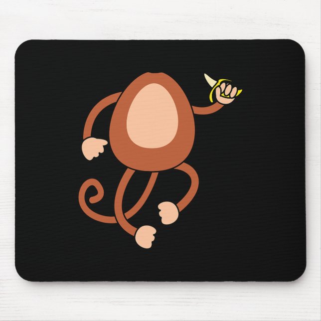Mousepad Macaco Segurando Nana Costume Diversão Fácil Hallo (Frente)