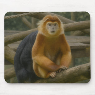 Mousepad Macaco Snub-Nosed no Refúgio em Woodland