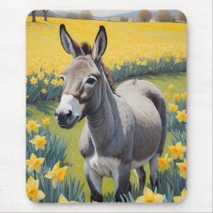 Mousepad Macaco Vibrante E Daffodilos Amarelos