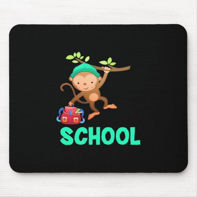 Mousepad Macaco Volta à Escola (Frente)