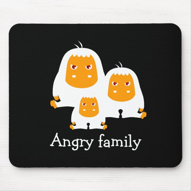 Mousepad Macacos da família zangada design (Frente)