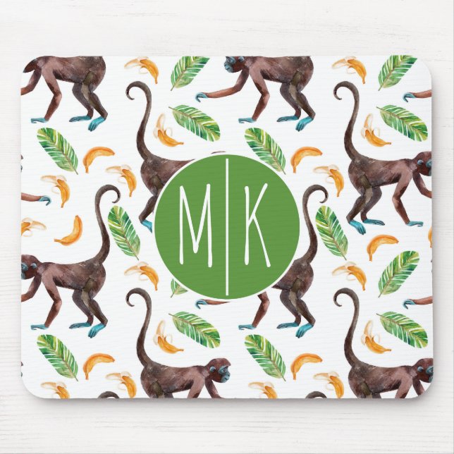 Mousepad Macacos doces que manipulam o monograma das (Frente)