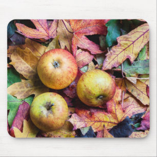 Mousepad Maçãs e folhas de outono