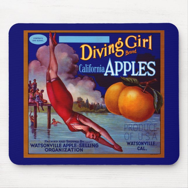 Mousepad Maçãs Meninas de Mergulho (Frente)