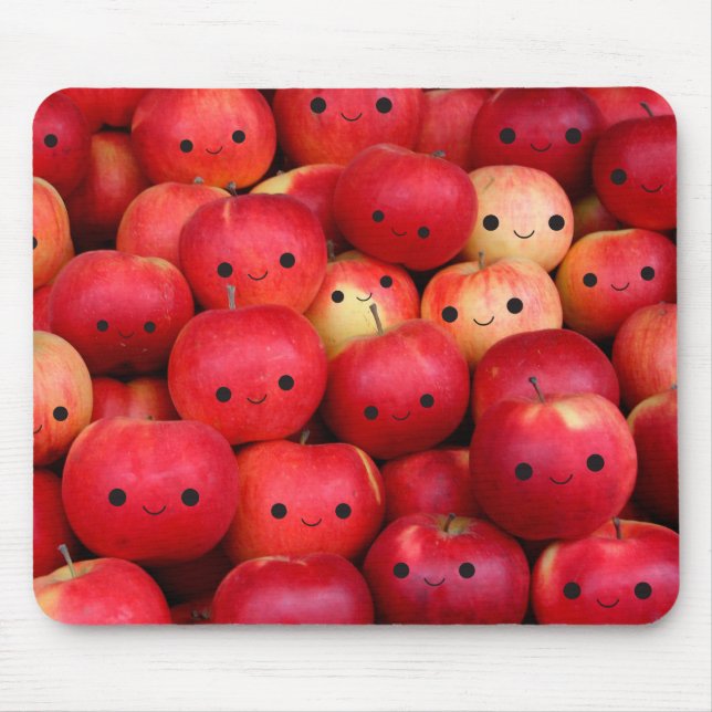 Mousepad Maçãs pequenas felizes (Frente)