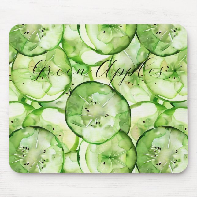 Mousepad Maçãs Verdes Fruta (Frente)
