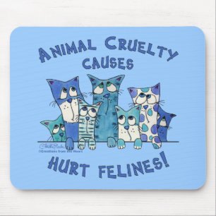Mousepad Machado Felines Crueldade Animal