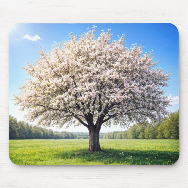 Mousepad Macieira na Primavera em Flor (Frente)
