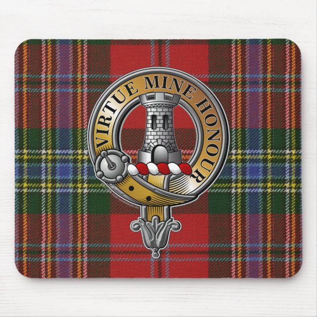 Mousepad MacLean Tartan e Crachá (Frente)