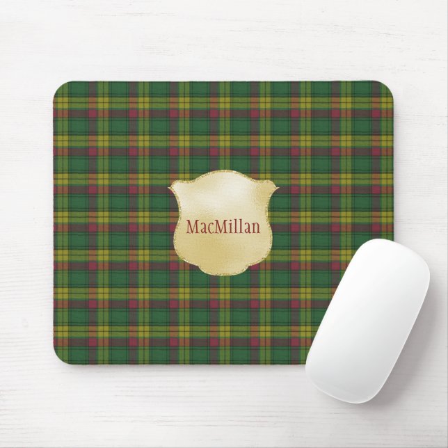 Mousepad MacMillan Antigo Antigo Ancião Original Tartan Esc (Com mouse)