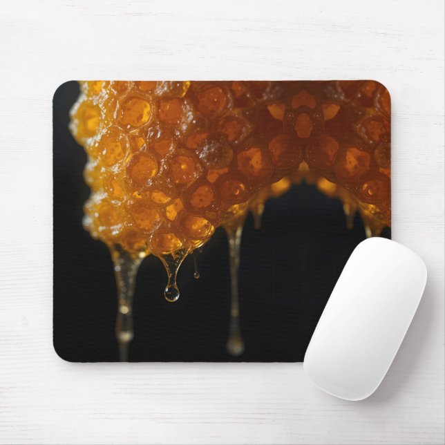 Mousepad Macro Luminosa de Honeycomb com Gotas Chatas (Com mouse)