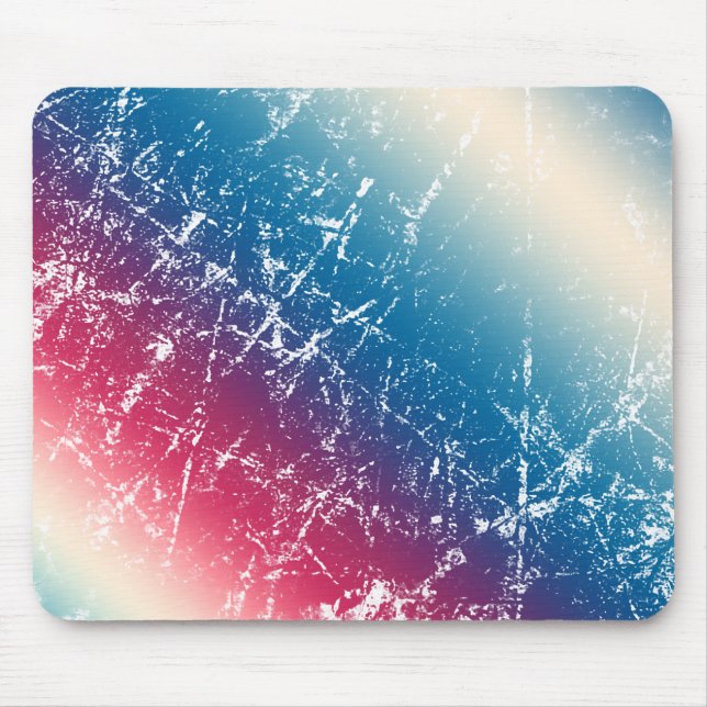 Mousepad Macrolítico Vermelho Azul Azul Escravado, em vária (Frente)