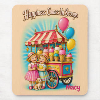 Mousepad MACY ~ A Felicidade Vem em Colheradas de Sorvete ~