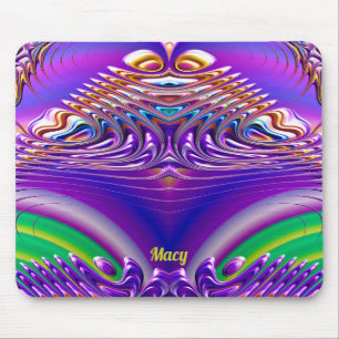 Mousepad MACY ~ Zany Verde, Azul, Amarelo e Roxo