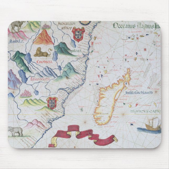Mousepad Madagascar e litoral africano do leste (Frente)