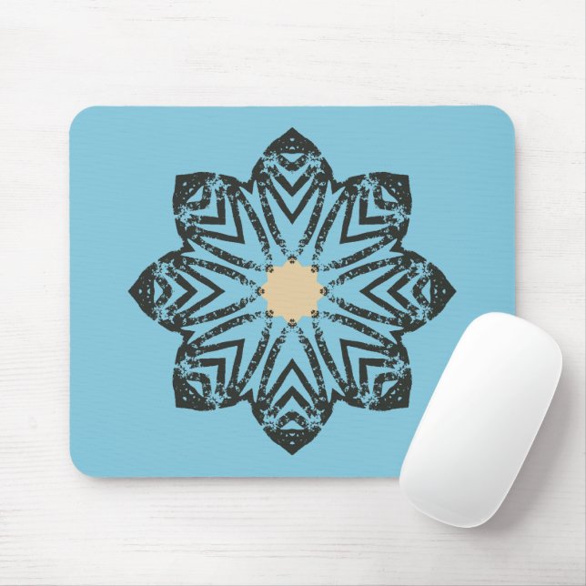Mousepad Madalena Floral Geométrica Distorcida (Com mouse)