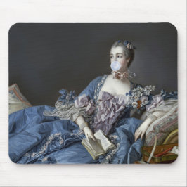 Mousepad Madame de Pompadour soprando uma pastilha azul