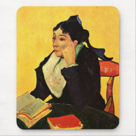 Mousepad Madame Ginoux com livros de Vincent van Gogh