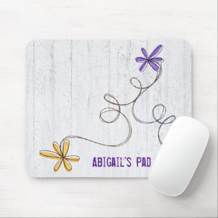 Mousepad Madeira de Dótulo de Dílis com Glitter