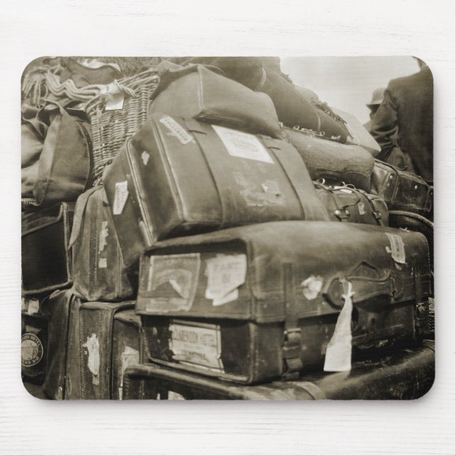 MOUSEPAD MADEIRA DE EQUIPE DE BAGAGEM VIAGEM 1890 (Frente)