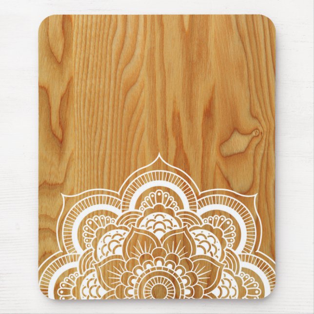 Mousepad Madeira e mandala (Frente)