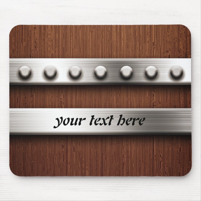 Mousepad Madeira e metal (Frente)