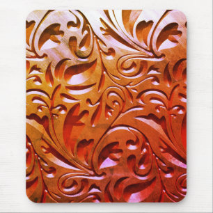 Mousepad Madeira esculpida de grão de madeira parece elegan