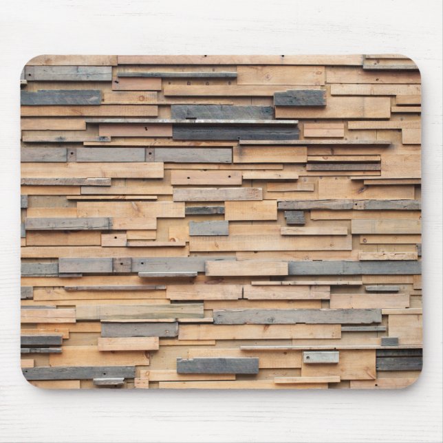 Mousepad Madeira recuperada, material sustentável (Frente)