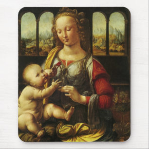 Mousepad Madona do Cravo de Leonardo da Vinci